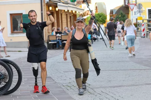 Pohod Slovenj Gradec Sv. Vi&scaron;arje, Kranjska gora z leve Kristijan Tramte, Katja Rebol / Foto: Tina Dokl