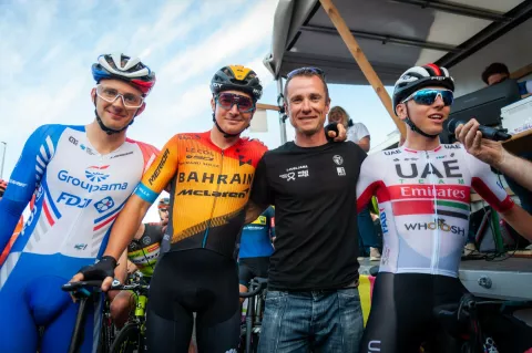 Žiga Jerman, Luka Pibernik, Miha Koncilija in&nbsp;Tadej Pogačar / Foto: osebni arhiv