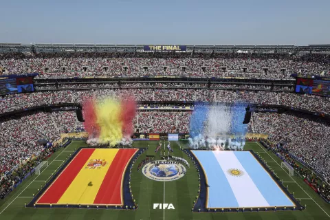 ZDA, New York.Finalna tekma na svetovnem nogometnem prvenstvu 2026 v ZDA, Mehiki in Kanadi med Spanijo in Argentino. / Foto: Xinhua/STA
