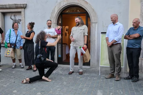 Razstava in podelitev Groharjeve &scaron;tipendije Andrej Tarfila, Groharjeva galerija &Scaron;kofja loka / Foto: Tina Dokl