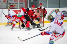 Hokejska tekma HDD Jesenice - HC GherdeinaJesenice 21.2.2026 / Foto: Nik Bertoncelj