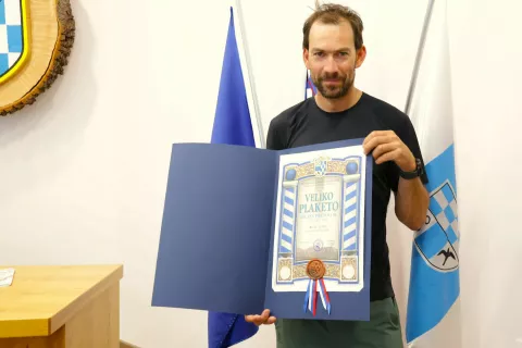 Ale&scaron; Česen, prejemnik leto&scaron;nje velike plakete Občine Preddvor / Foto: Alenka Brun