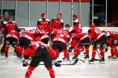 Hokejska tekma HDD Jesenice - HC GherdeinaJesenice 21.2.2026 / Foto: Nik Bertoncelj