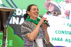Morgan Ody, majhna kmetovalka in glavna koordinatorica svetovnega kmečkega gibanja La Via Campesina. / Foto: La Via Campesina
