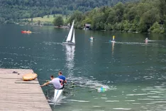 Bohinjsko jezero čoln jadrnica Bohinj / Foto: Tina Dokl