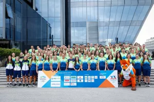 Ljubljana, Kristalna palaca.Novinarska konferenca Olimpijskega komiteja Slovenije-Združenja &scaron;portnih zvez, kjer so predstavili reprezentanco, ki bo Slovenijo zastopala na Sredozemskih igrah. / Foto: Anže Malovrh/STA