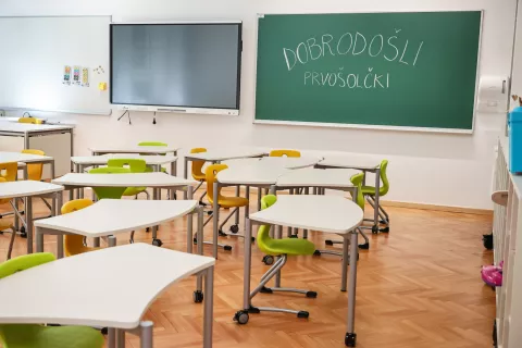 osnovna &scaron;ola Jakoba Aljaža v nekdanji trgovski &scaron;oli učiteljice učitelj prva triada dobrodo&scaron;li prvo&scaron;olčki &scaron;olsko leto / Foto: Tina Dokl