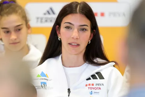 Slovenska reprezentanca &scaron;portno plezanje predstavitev pred sezono 2026 na fotografiji Lučka Rakovec / Foto: Tina Dokl