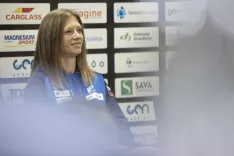 Ljubljana, Telekom Slovenije.Novinarska konferenca Atletske zveze Slovenije (AZS) pred svetovnim dvoranskim prvenstvom v Torunu.Atletinja Tina &Scaron;utej. / Foto: Katja Kodba/STA