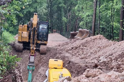 Gradnja komunalna infrastrukutra Čirče / Foto: MOK
