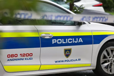 simbolična fotografija policija policist policijski avto vozilo streljanje v Vodicah aretacija Radovljica / Foto: Tina Dokl