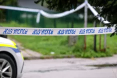 simbolična fotografija policija policist policijski avto vozilo streljanje v Vodicah aretacija Radovljica / Foto: Tina Dokl