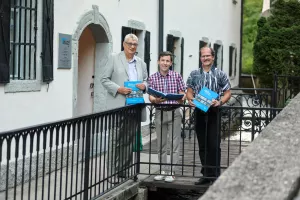predstavitev zbornik zbornika Tržič skozi objektiv stoletja avtorji David Ahačič, Bojan Knific, Boris Kuburič / Foto: Tina Dokl