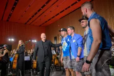 Koncert Simfoničnega orkestra Mestne občine Kranj z gosti v dvorani Grandis v Kongresnem centru Brdo. / Foto: Primož Pičulin