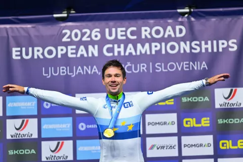 Primož Roglič, evropski prvak v vožnji na časEvropsko prvenstvo v &Scaron;enčurju / Foto: Primož Pičulin