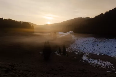 Simbolična fotografija Gorenjska sončni vzhod narava pokrajina / Foto: Nik Bertoncelj