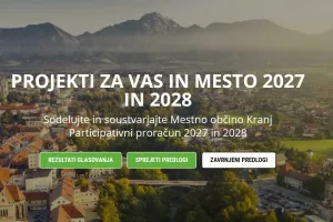 participativni proračun 2027 in 2028, Mestna občina Kranj / Foto: posnetek zaslona