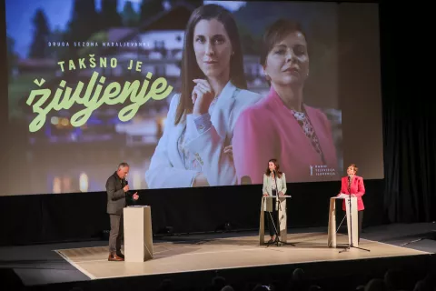 premiera nadaljevanka televizija Slovenija druga sezona Tak&scaron;no je življenje, Kino Bežigrad, Ljubljana / Foto: Tina Dokl