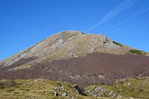 Nad zavetiščem Dušice je prelaz, s katerega se Sveto brdo pokaže v vsej svoji lepoti. / Foto: Jelena Justin