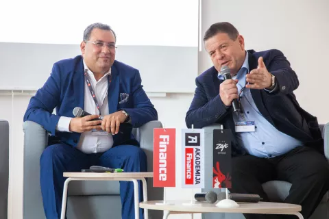 Bahaa Abdullah v pogovoru s Petrom Franklom / Foto: Aleš Senožetnik