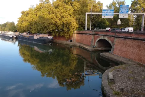 Mostovi Jumeaux v Toulousu, stičišče kanalov du Midi in de Garonne / Foto: Slavko Zupanc