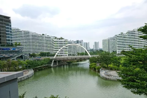 Singapur je zelo gosto naseljeno in hkrati zelo zeleno velemesto. Na sliki pogled na del mesta, ki se imenuje Punggol. / Foto: Wikipedija / Foto: Miha Naglič