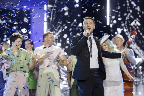 Gregor Ravnik, zmagovalec Melodije morja in sonca / Foto: Aleš Rosa 