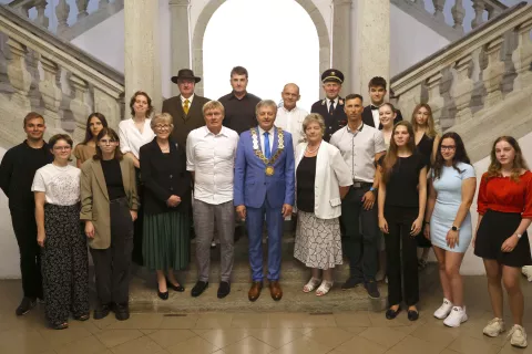 Nagrajenci z županom / Foto: Gorazd Kavčič