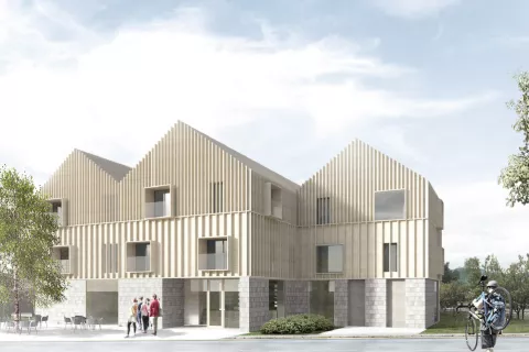 Idejna zasnova Outdoor hotela v Žirovnici, ki ga bo gradilo podjetje Medium / Foto: arhiv Medium