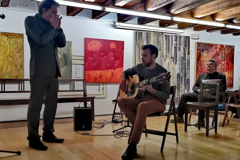 Miro Božič in Benjamin Barbarič / Foto: Janez Jocif