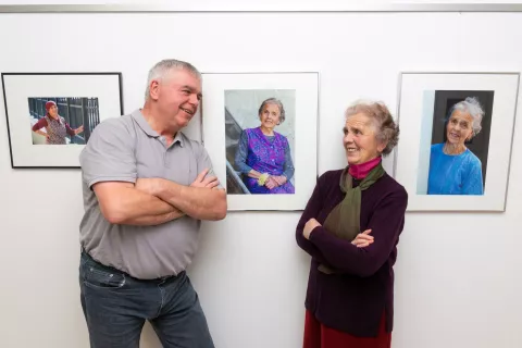 Aleksander Čufar, Antonija Thaler, razstava / Foto: Simon Benedičič
