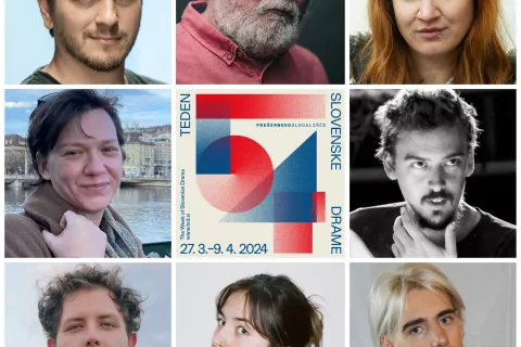 Portreti avtorjev nominiranih besedil za nagrado Slavka Gruma / Foto: Arhiv Tsd