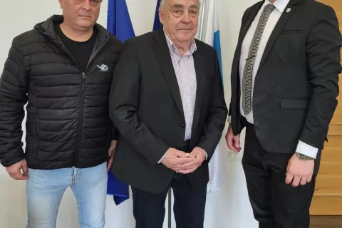 Ale&scaron; Drekonja, Franc Ekar in župan Rok Roblek / Foto: arhiv občine