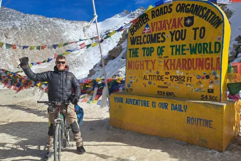 Khardungla pas zakljucek kolesarjenja na najvišjem prelazu na svetu. / Foto: Osebni Arhiv