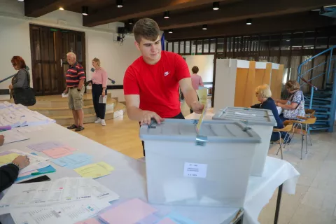 EU Volitve 2024 in referendum Stražišče / Foto: Tina Dokl