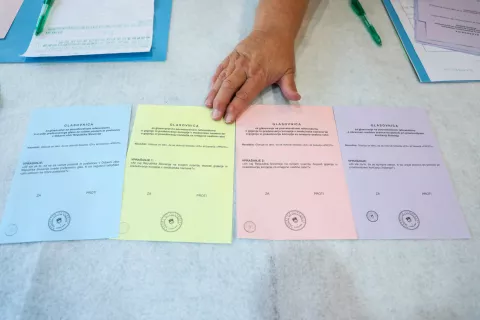 EU Volitve 2024 in referendum Stražišče / Foto: Tina Dokl