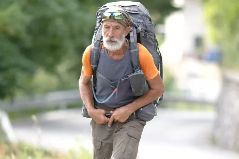 Lado Vidmar je na svojih potovanjih prehodil že več kot petnajst tisoč kilometrov. / Foto: Peter Košenina / Foto: 