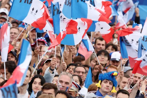 Francija, Pariz.Poletne olimpijske igre 2024 v Parizu.Slovesnost ob zacetku olimpijskih iger 2024 v Parizu. / Foto: Xinhua/sta