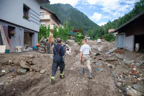 V občini Kamnik so poplave najbolj opustošile doline Črne, Kamniške Bistrice, Bistričice in Tunjic, ki so bile skoraj v celoti uničene. / Foto: Aleš Senožetnik