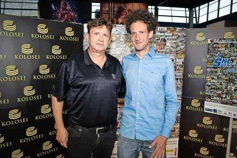 Pred letom in pol ob premieri dokumentarnega filma ŠKL – Šport tisočerih obrazov: producent Vojko Korošec in režiser Toni Cahunek / Foto: Nik Korošec / Foto: 