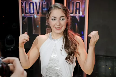 Takole se je Tjaša Dobravec veselila zmage pred dvema letoma na domačem odru. / Foto: 