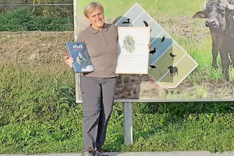 Terezija Erman s priznanjem aviana / Foto: osebni arhiv / Foto: 