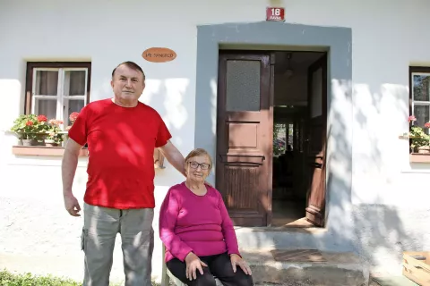 Marjan Čufer in njegova mati Marija Čufer Ravnik / Foto: Gorazd Kavčič / Foto: 