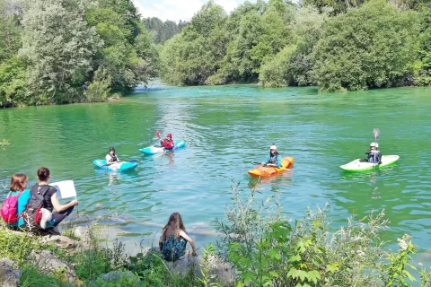 Sotočje Save Bohinjke in Save Dolinke pri Lancovem pod Radovljico / Foto: 