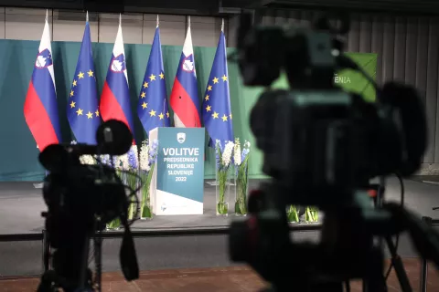 predsedniške volitve 2022 medijsko središče GR gospodarsko središče Ljubljana / Foto: Gorazd Kavčič